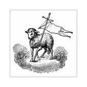 Agnus Dei / Christliches Pascal Lamb (Wolken) Gummistempel (Prägung)