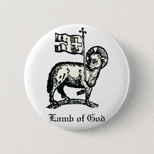 Agnus Dei Das Osterlamm Gottes Feine Kunst Button (Vorderseite)
