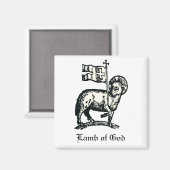 Agnus Dei Das Osterlamm Gottes Fine Art Magnet (Vorderseite/Rückseite)