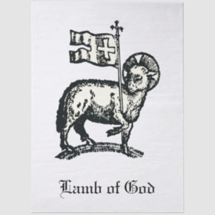 Agnus Dei Das Osterlamm Gottes Fine Art  Seidenpapier