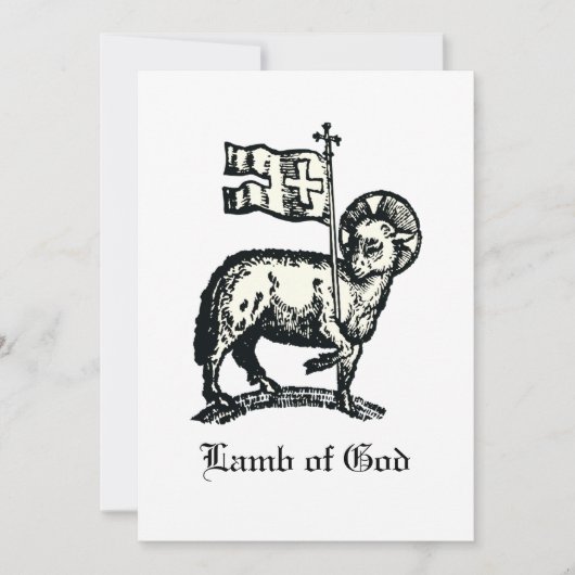 Agnus Dei Das Osterramm Gottes Fine Art Einladung (Vorderseite)