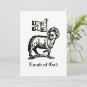 Agnus Dei Das Osterrlamm Gottes Fine Art Einladung (Stehend Vorderseite)