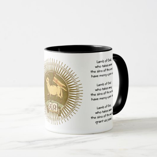 Agnus Dei (Gottholz) mit Gebeten Tasse Kaffee (VorderseiteRechts)