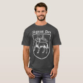Agnus Dei Jesus Lamb Gottes Traditionelles Latein T-Shirt (Vorne ganz)