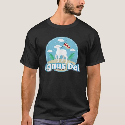 Agnus Dei Lamb Gott Traditioneller Latein Mass kat T-Shirt (Vorderseite)