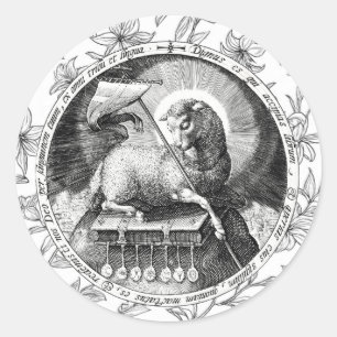 Agnus Dei Lamm Gottes Rund Aufkleber 