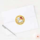 Agnus Dei Runder Aufkleber (Umschlag)