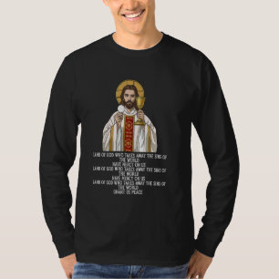 Agnus Dei Sanctus Traditioneller lateinischer Mass T-Shirt