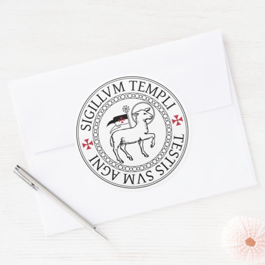 Agnus Dei Templar Sticker (Umschlag)