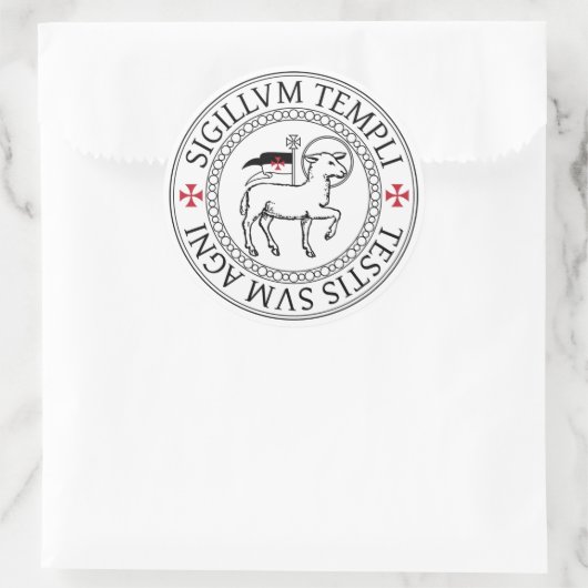Agnus Dei Templar Sticker (Tasche)