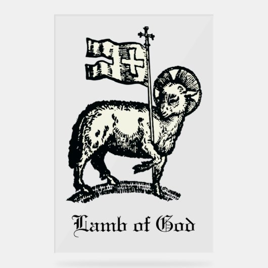 Agnus Dei The Paschal Lamb of God Fine Art  Acrylschild (Vorderseite)