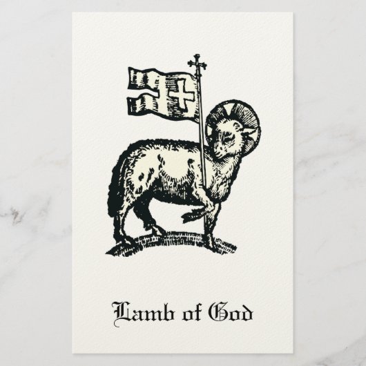 Agnus Dei The Paschal Lamb of God Fine Art  Briefpapier (Vorderseite)