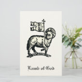 Agnus Dei The Paschal Lamb of God Fine Art  Briefpapier (Stehend Vorderseite)