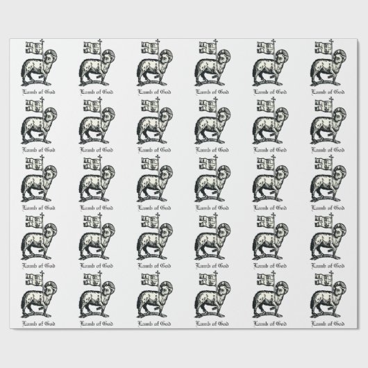 Agnus Dei The Paschal Lamb of God Fine Art  Geschenkpapier (Flach)