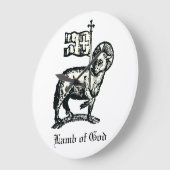 Agnus Dei The Paschal Lamb of God Fine Art  Große Wanduhr (Winkel)