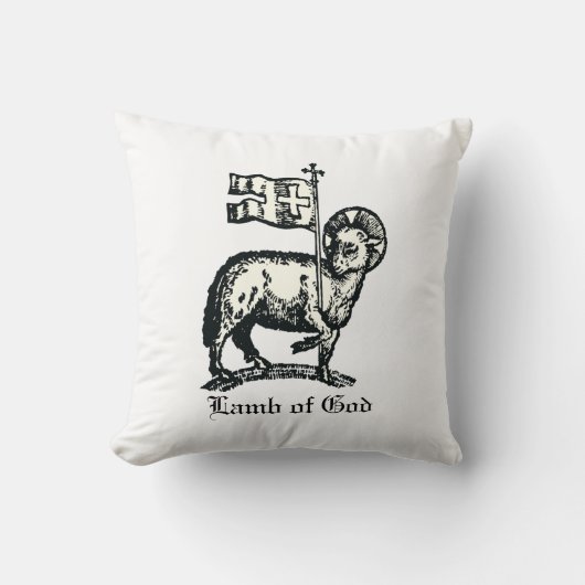 Agnus Dei The Paschal Lamb of God Fine Art Kissen (Vorderseite)