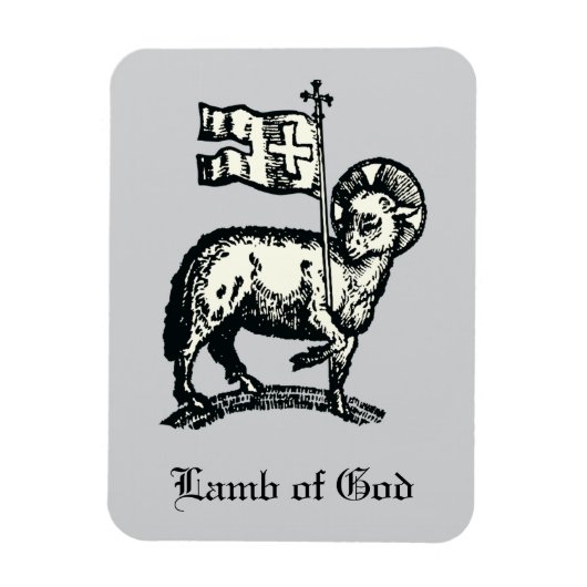 Agnus Dei The Paschal Lamb of God Fine Art  Magnet (Vertikal)