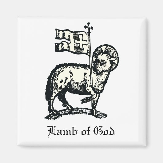 Agnus Dei The Paschal Lamb of God Fine Art  Magnet (Vorne)