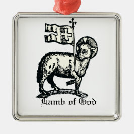 Agnus Dei The Paschal Lamb of God Fine Art  Ornament Aus Metall