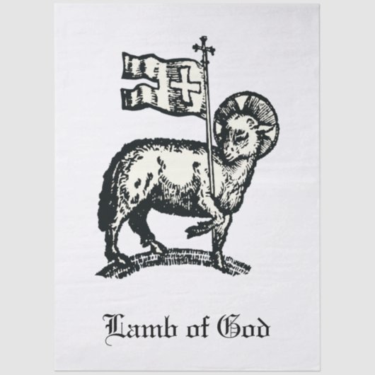 Agnus Dei The Paschal Lamb of God Fine Art  Seidenpapier (Vorderseite)