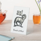 Agnus Dei The Paschal Lamb of God Fine Art  Sockelschild (In SItu)