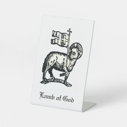 Agnus Dei The Paschal Lamb of God Fine Art  Sockelschild (Vorderseite)