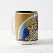 Agnus Dei Zweifarbige Tasse (Vorderseite Links)