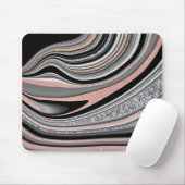 agode geode Rose silber schwarz Mousepad (Mit Mouse)