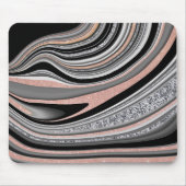agode geode Rose silber schwarz Mousepad (Vorne)