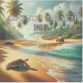 Agonda Beach India 3 Inch Vinyl Sticker (Vorderseite)