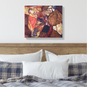 Agonie, der Todekampf von Egon Schiele Leinwanddruck (Insitu (Schlafzimmer))