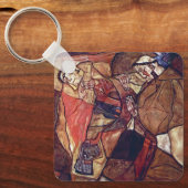 Agonie, der Todekampf von Egon Schiele Schlüsselanhänger (Vorderseite)