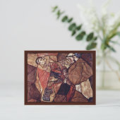 Agonie (Der Todeskampf) von Schiele Egon Postkarte (Stehend Vorderseite)