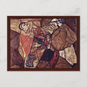 Agonie (Der Todeskampf) von Schiele Egon Postkarte