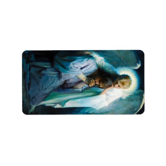 Agonie im Garten, 1898 von Frans Schwartz Adressaufkleber (Vorne)