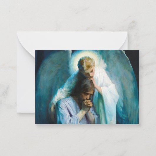 Agonie im Garten, 1898 von Frans Schwartz Mitteilungskarte (Vorderseite)