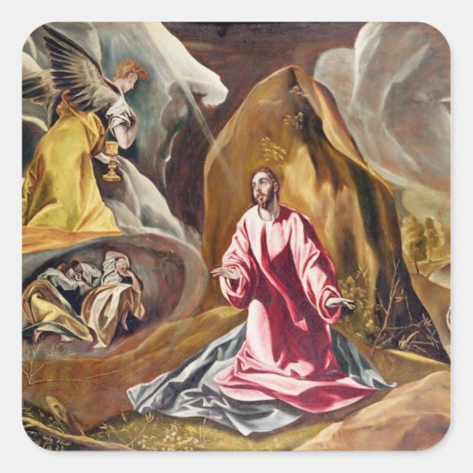 Agonie im Garten von Gethsemane, um 1590 Quadratischer Aufkleber (Vorderseite)