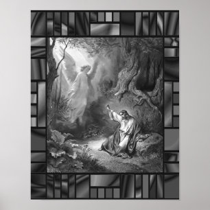 Agonie in der Gartenreproduktion Religiöses Plakat