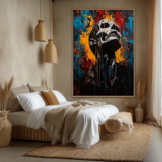 Agonie und Erwachen zeitgenössischer Ausdruckskuns Leinwanddruck