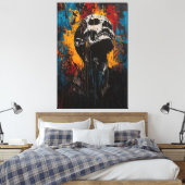 Agonie und Erwachen zeitgenössischer Ausdruckskuns Leinwanddruck (Insitu (Schlafzimmer))