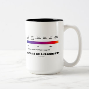 Agonist oder Antagonist?  (Wirksamkeits-Spektrum) Zweifarbige Tasse