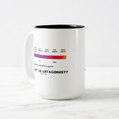 Agonist oder Antagonist? Wirksamkeitsspektrum Chem Zweifarbige Tasse (Vorderseite Links)
