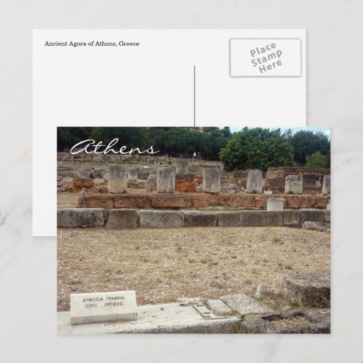 Agora-Ruinen Postkarte (Vorne/Hinten)