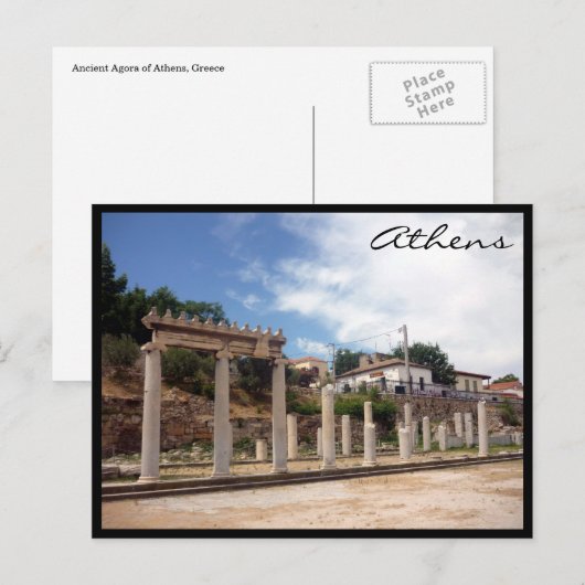 Agora-Säulen Postkarte (Vorne/Hinten)