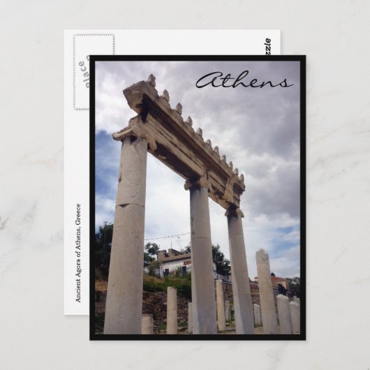 Agora-Tor-Wolken Postkarte (Vorne/Hinten)