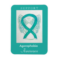 Agoraphobia Awareness Ribbon Angel Custom Magnet