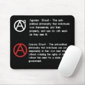 Agorism u. Anarchie definiert Mousepad (Mit Mouse)