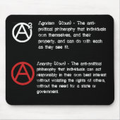 Agorism u. Anarchie definiert Mousepad (Vorne)