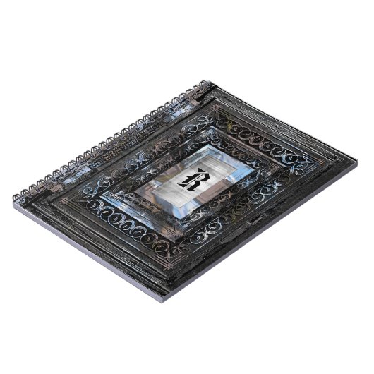 Agortex Shade Monogram Notizblock (Linke Seite)