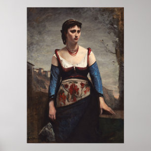 Agostina - Jean-Baptiste - Corot Fine Art Poster